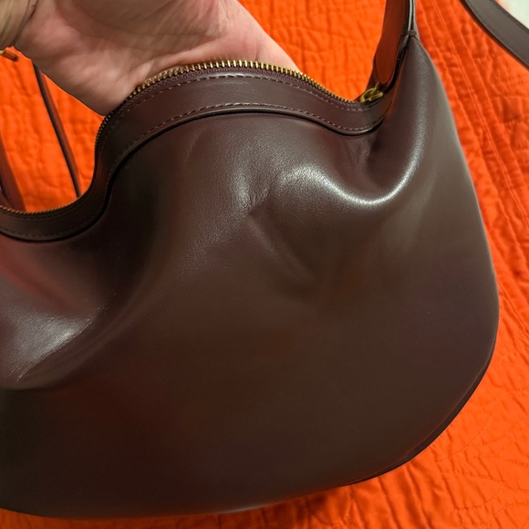 ZARA OVAL BAG BURGUNDY - Picture 13 of 17